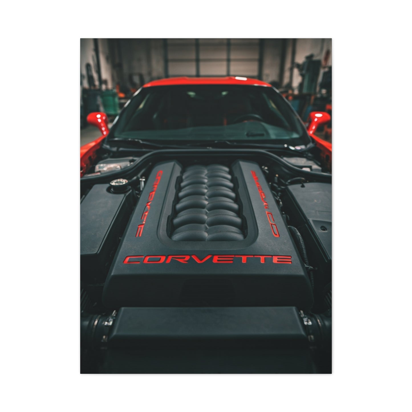 Chevrolet Corvette C6 Engine Bay Performance Detail Wall Art & Canvas Prints
