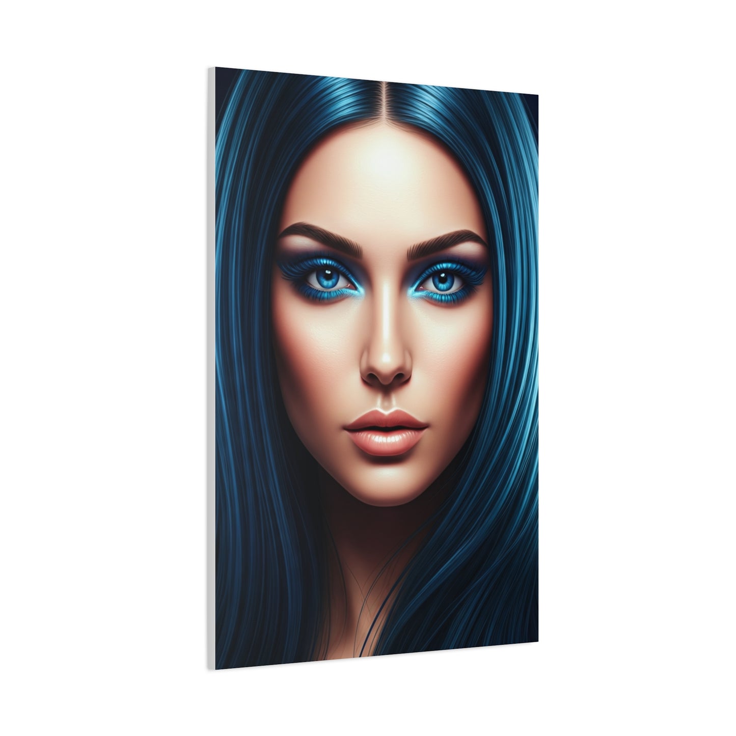 Symmetrical Blue Gaze Portrait Wall Art & Canvas Prints