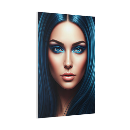 Symmetrical Blue Gaze Portrait Wall Art & Canvas Prints