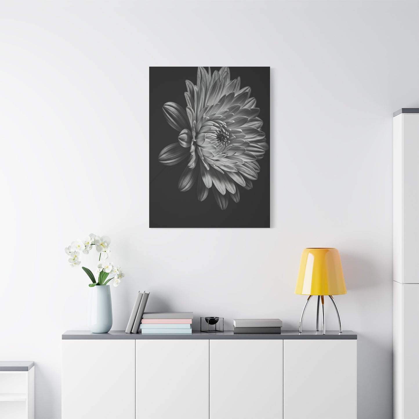 Side Profile Dahlia Bloom Wall Art & Canvas Prints