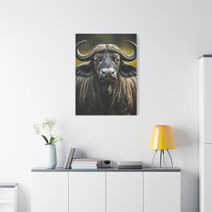 Golden Rim-Lit Buffalo Portrait Wall Art & Canvas Print