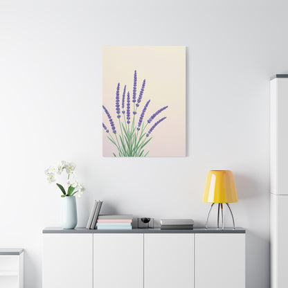 Lavender Botanical Minimal Illustration Wall Art & Canvas Prints