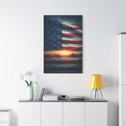 Stars and Stripes Dawn Reflection Wall Art & Canvas Prints