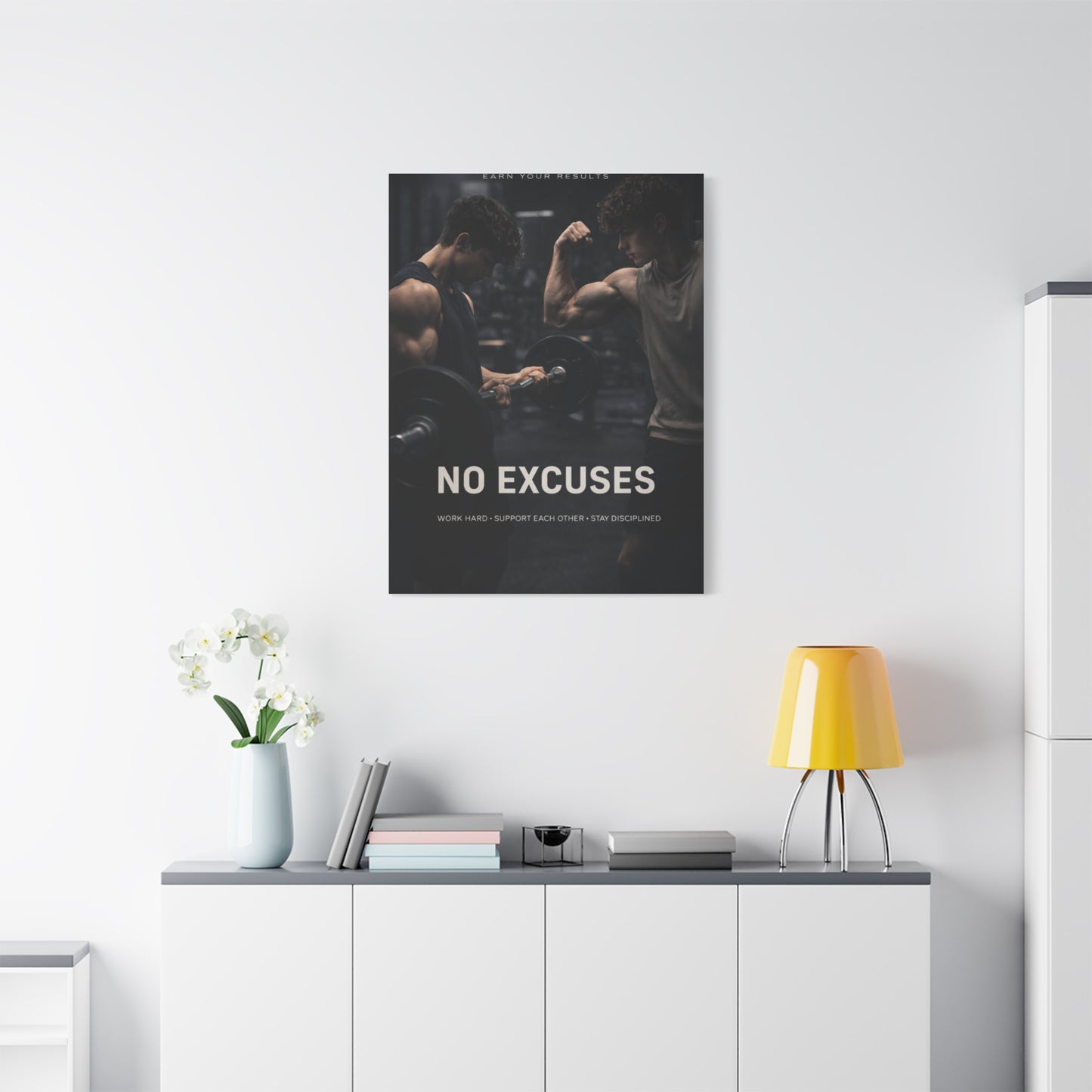 No Excuses Power Training Wall Art & Canvas Print