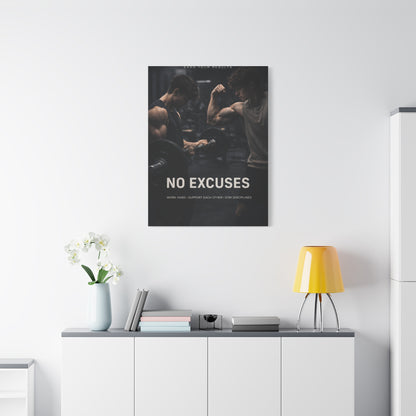 No Excuses Power Training Wall Art & Canvas Print
