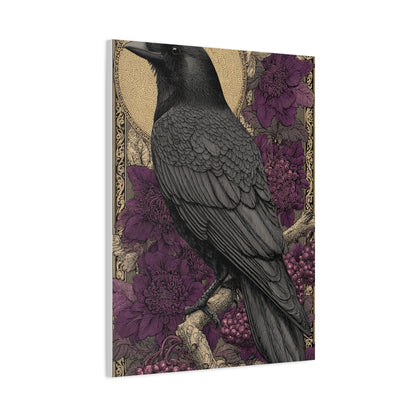 Dark Raven Moon Folk Wall Art & Canvas Print