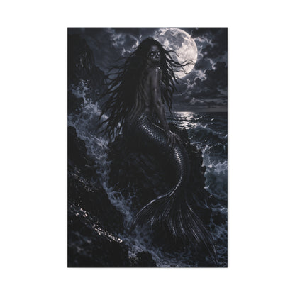 Moonlit Gothic Siren Darkness Wall Art & Canvas Print