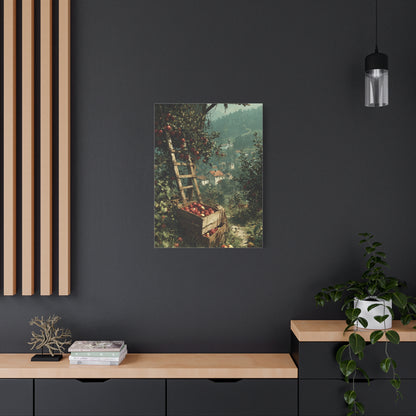 Apple Orchard Harvest Scene Wall Art & Canvas Print