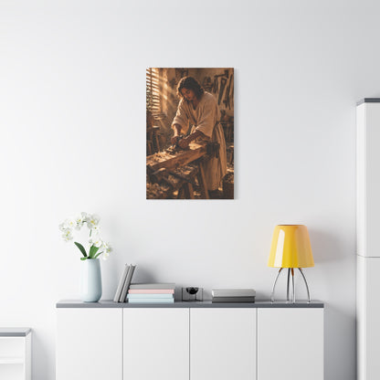 Jesus the Carpenter Workshop Scene Wall Art & Canvas Print