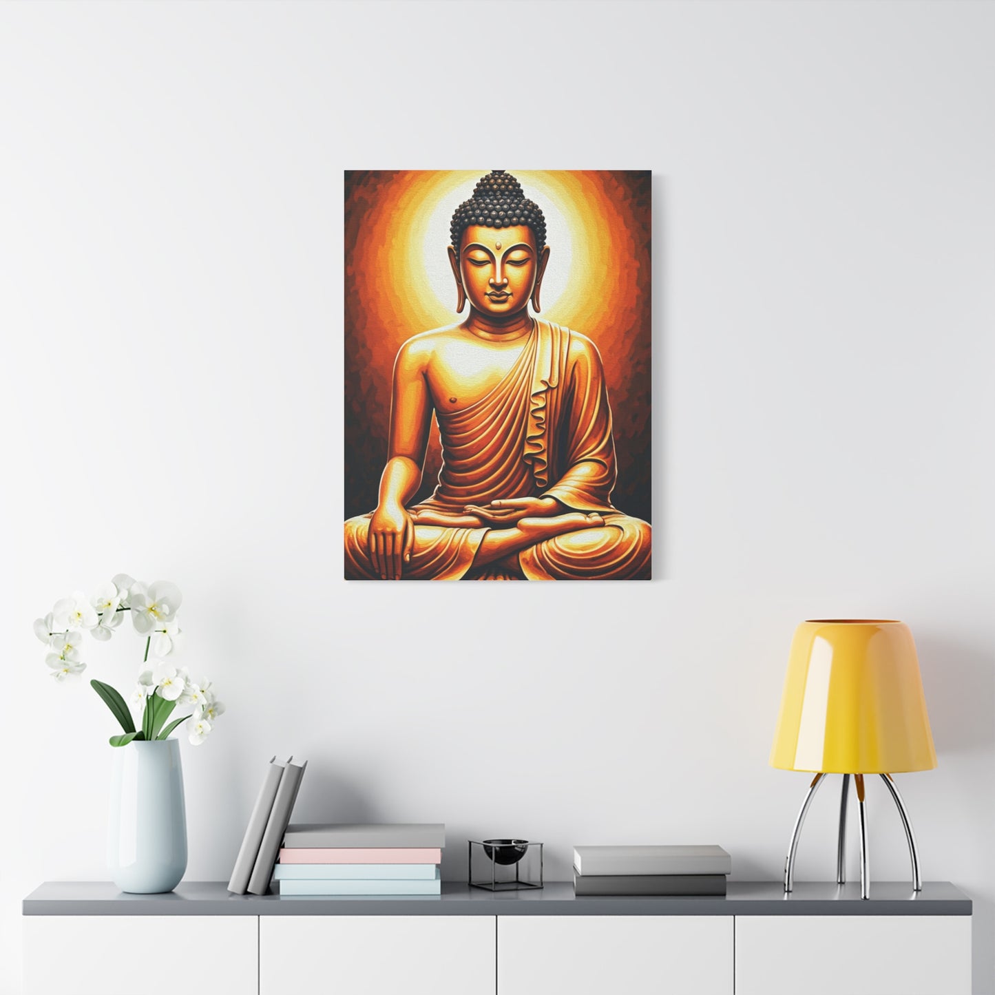 Sacred Enlightenment Buddha Figure Wall Art & Canvas Prints