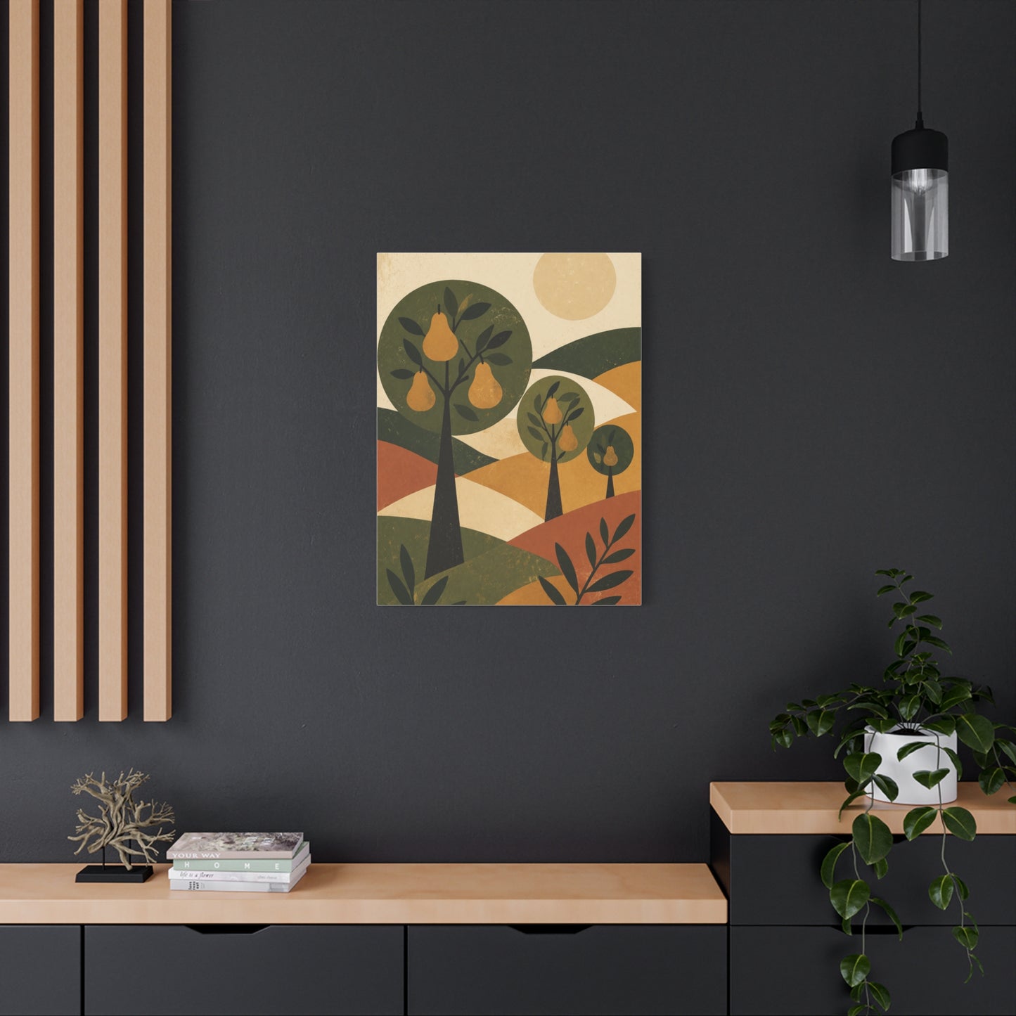 Stylized Orchard Landscape Wall Art & Canvas Print
