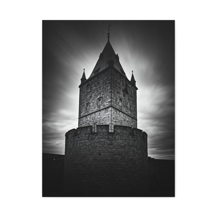 Gothic Fortress Tower Under Dramatic Skies Wall Art & Canvas Prints