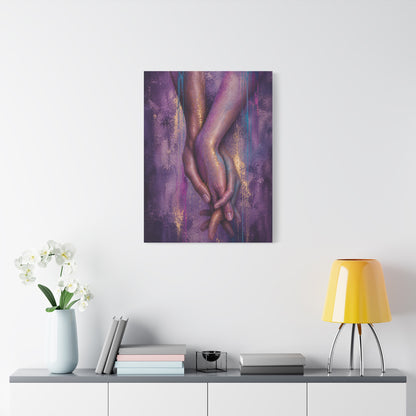 Intertwined Hands Abstract Emotion Wall Art & Canvas Print