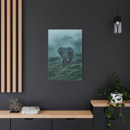 Elephant Rainforest Monsoon Portrait Wall Art & Canvas Print