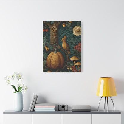 Autumn Woodland Tapestry Scene Wall Art & Canvas Print