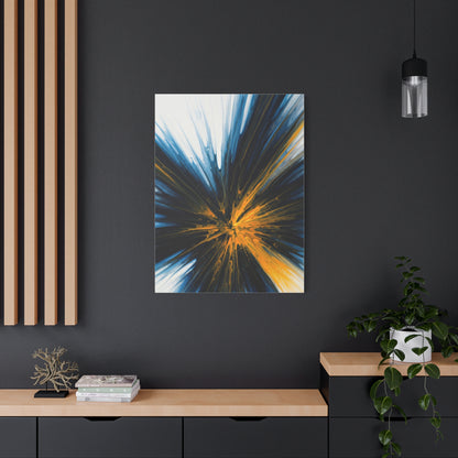 Blue and Gold Radiating Abstract Wall Art & Canvas Prints