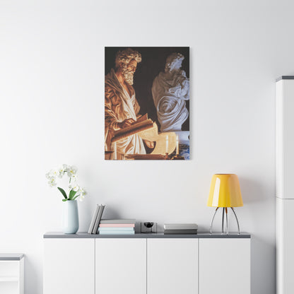 Renaissance Philosopher Reading Ancient Scrolls Wall Art & Canvas Print