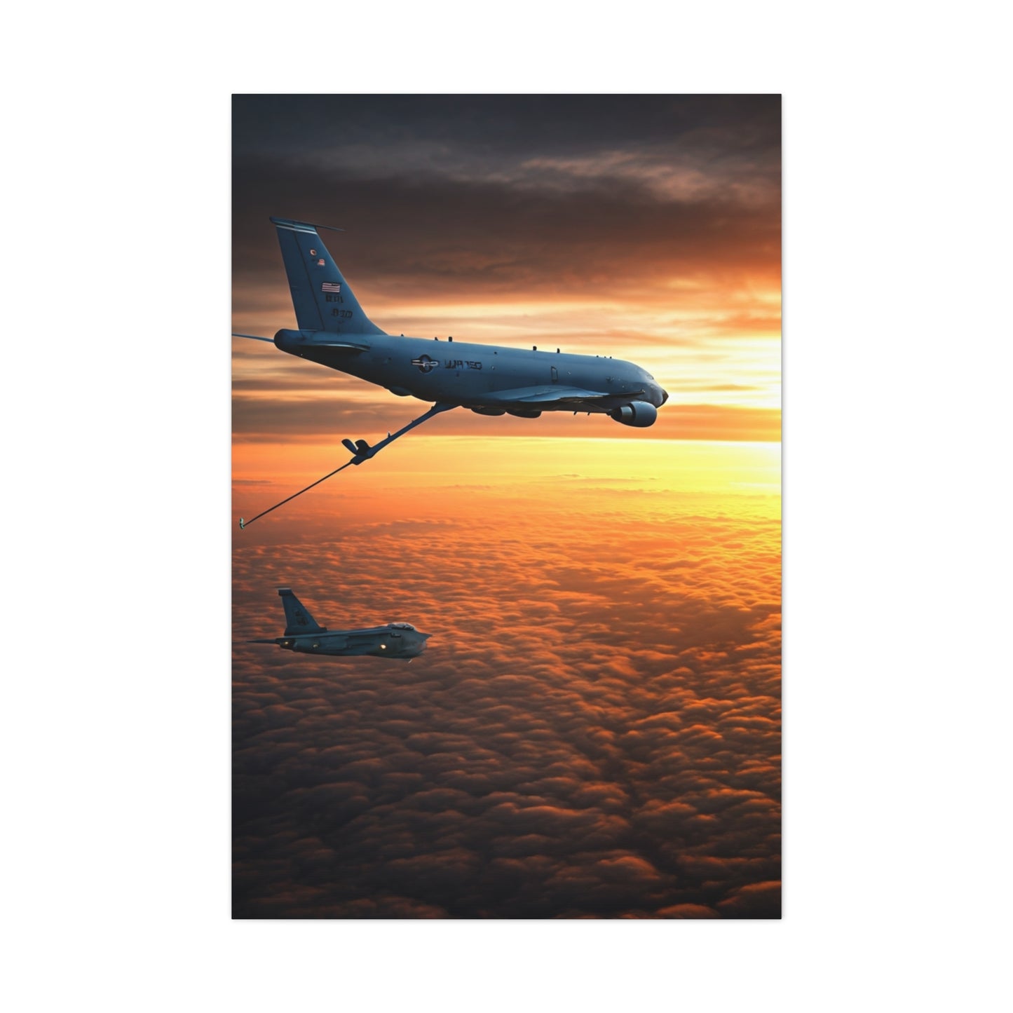 Sunset Passenger Jet Horizon Wall Art & Canvas Prints