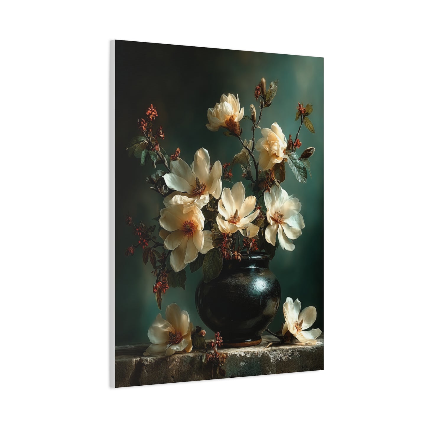 Magnolia Floral Still Life Wall Art & Canvas Print
