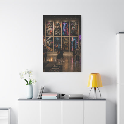 Modern Street Art Gallery Exhibition Street Wall Art & Canvas Print