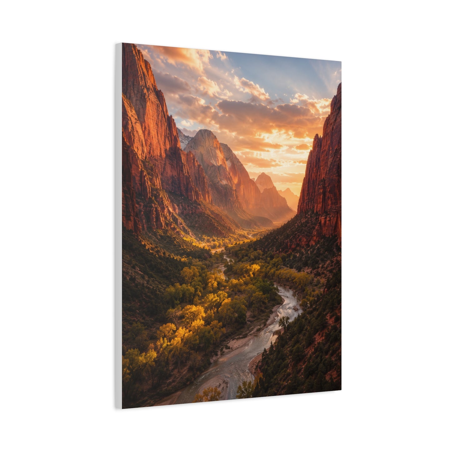 Zion Canyon Sunset Vista Southwest Wall Art & Canvas Print