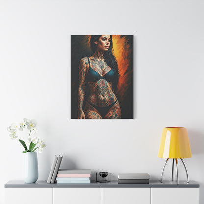 Tattooed Muse Portrait Wall Art & Canvas Print