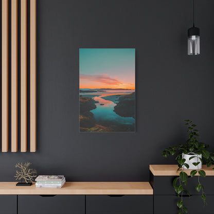 Coastal Sunset Horizon Reflection Wall Art & Canvas Print