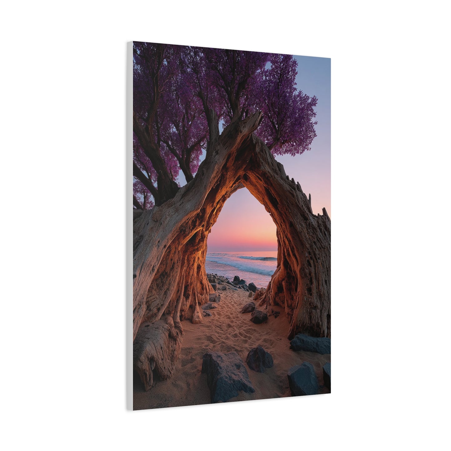 Driftwood Arch Coastal Sunset Wall Art & Canvas Print