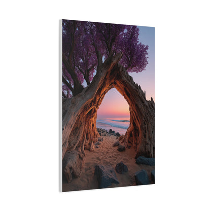 Driftwood Arch Coastal Sunset Wall Art & Canvas Print