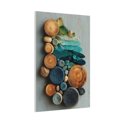 Driftwood and Sea Stone Abstract Wall Art & Canvas Print
