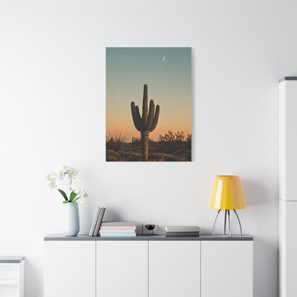 Solitary Saguaro Under Open Desert Sky Wall Art & Canvas Prints