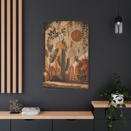 Desert Graffiti Botanical Street Wall Art & Canvas Print