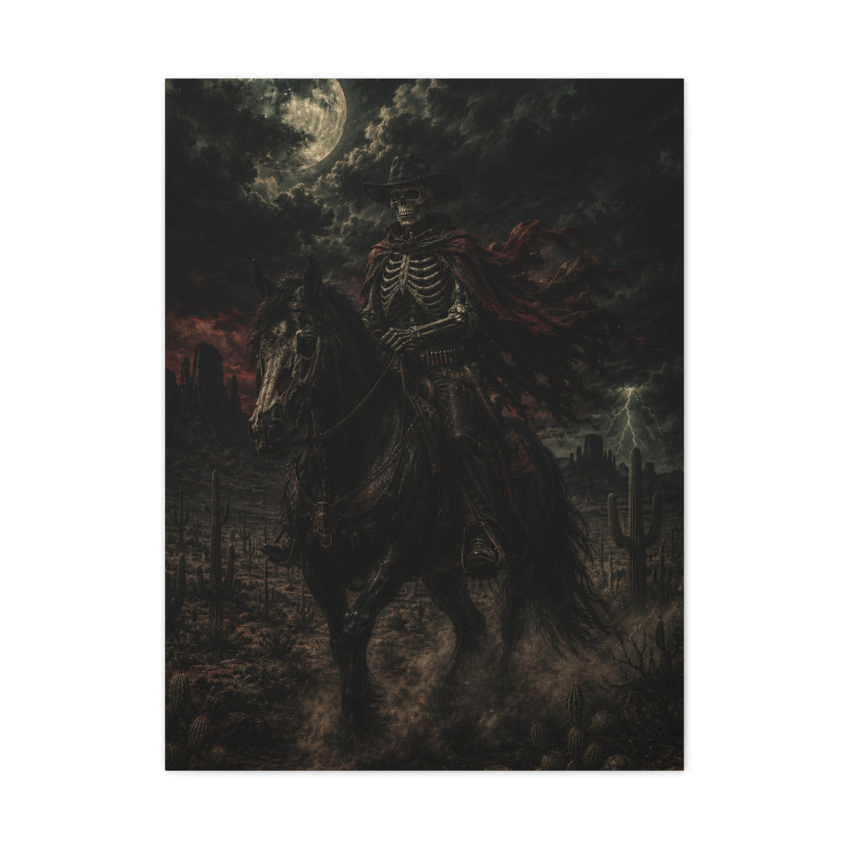 Storm Rider Gothic Western Scene Wall Art & Canvas Print