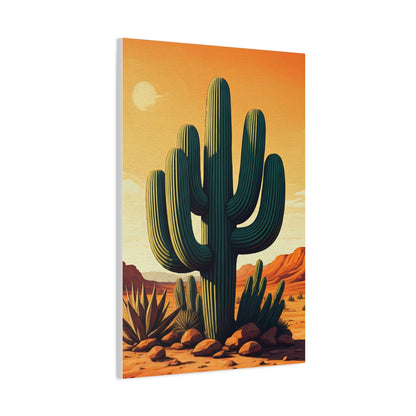 Sunlit Sonoran Saguaro Landscape Wall Art & Canvas Prints