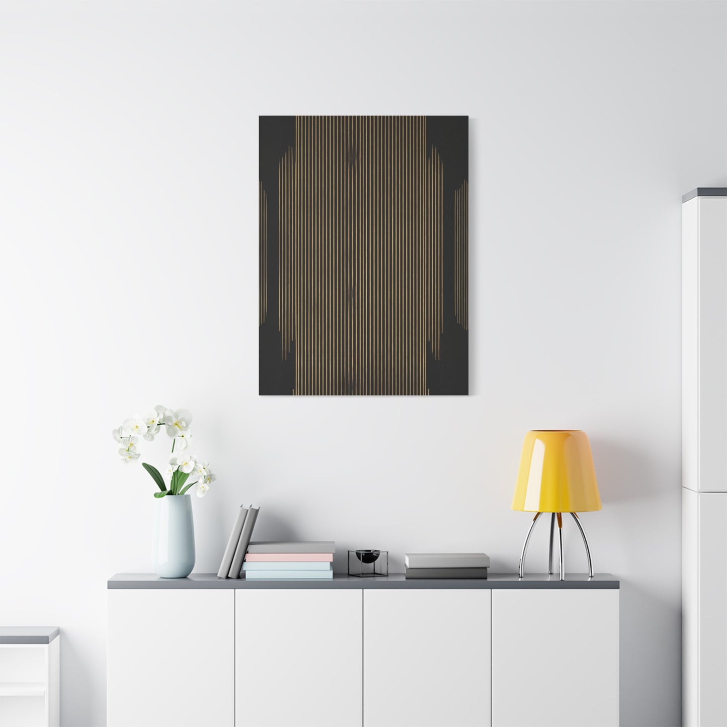 Midnight Gold Column Abstract Wall Art & Canvas Prints