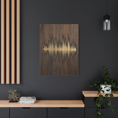 Personalized Soundwave Engraved Wood Wall Art & Canvas Print