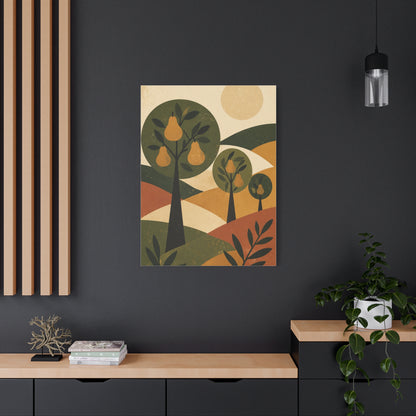 Stylized Orchard Landscape Wall Art & Canvas Print