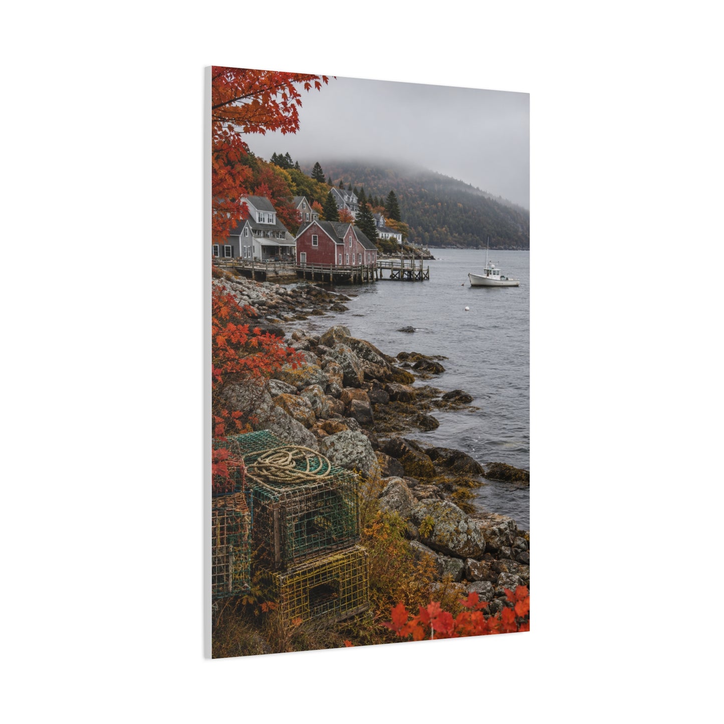 Bar Harbor Maine Coastal Autumn Wall Art & Canvas Print