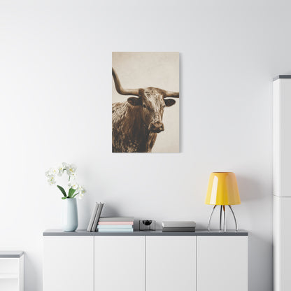 Texas Longhorn Heritage Portrait Wall Art & Canvas Print