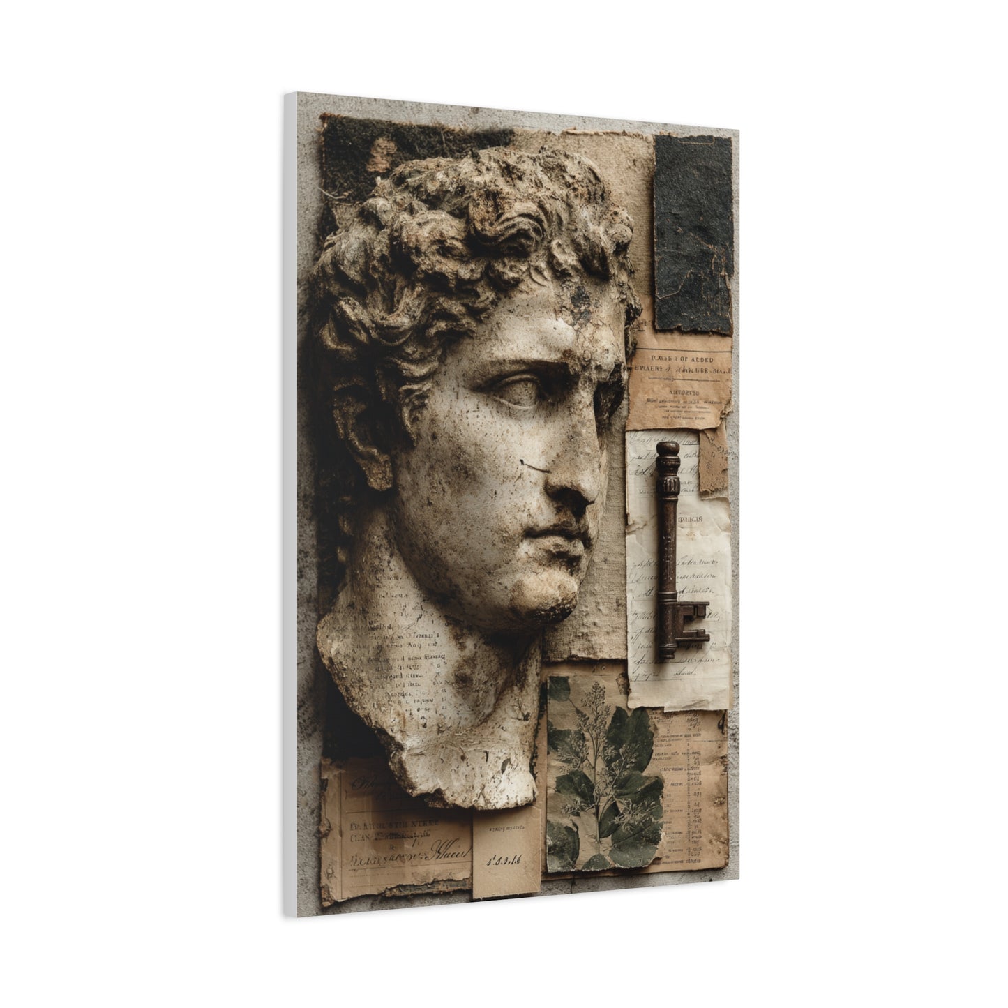 Antique Classical Bust Collage Wall Art & Canvas Print