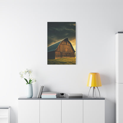 Rainfall on the Quiet Barn Wall Art & Canvas Prints
