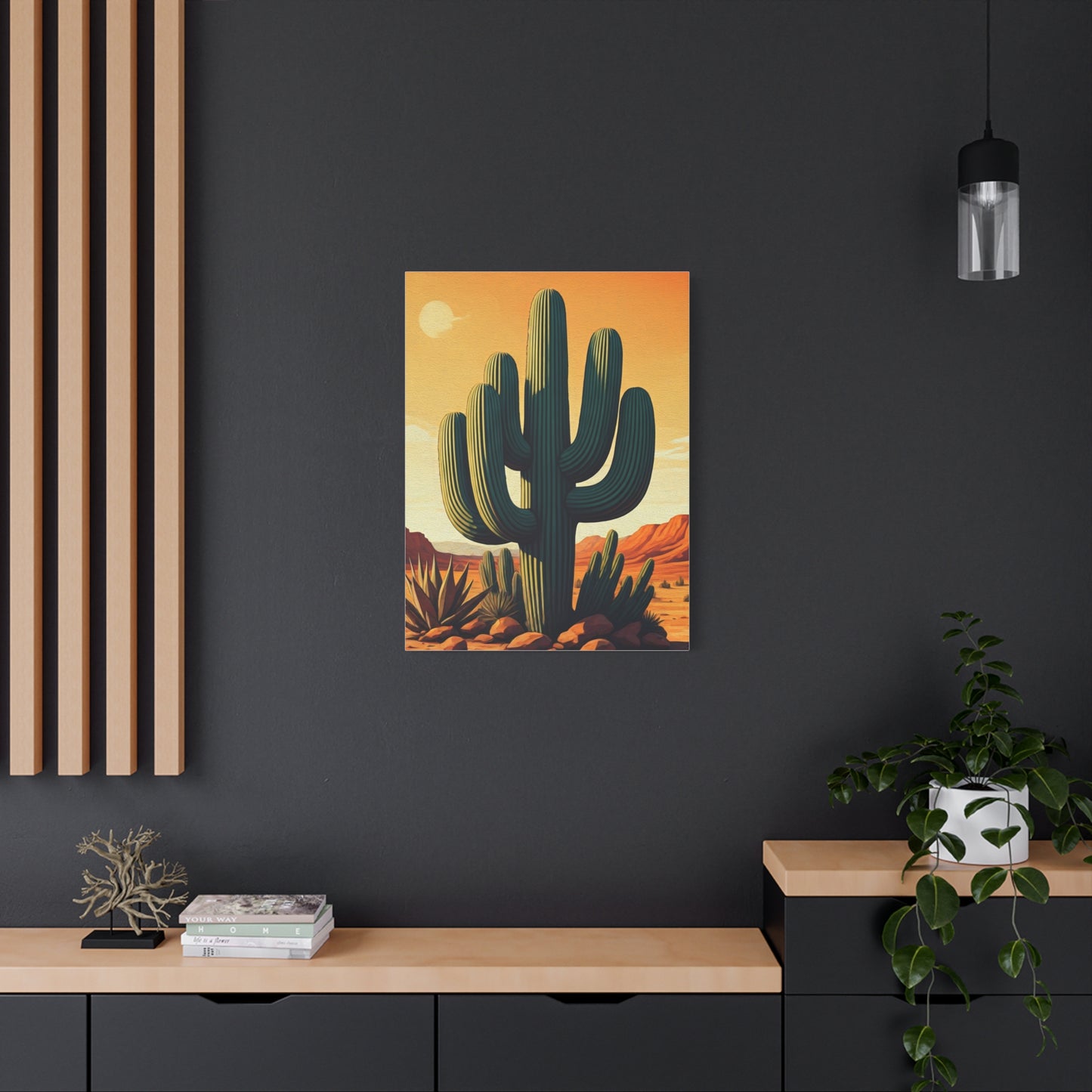 Sunlit Sonoran Saguaro Landscape Wall Art & Canvas Prints