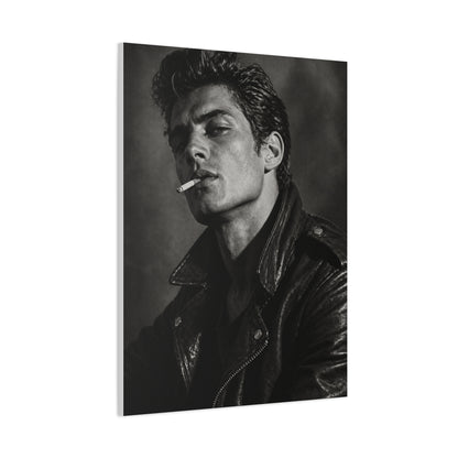 Rebel Leather Jacket Portrait Wall Art & Canvas Print