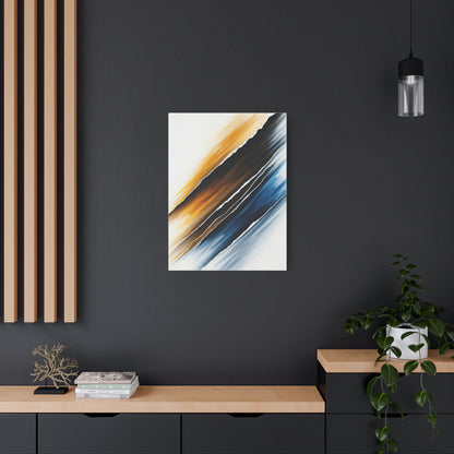 Gold and Blue Motion Sweep Abstract Wall Art & Canvas Prints