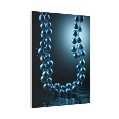 Blue Pearl Necklace Beneath Ocean Surface Wall Art & Canvas