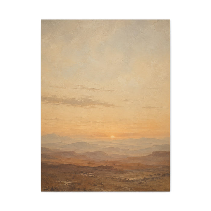 Minimal Desert Horizon Sunset Panorama Wall Art & Canvas Print