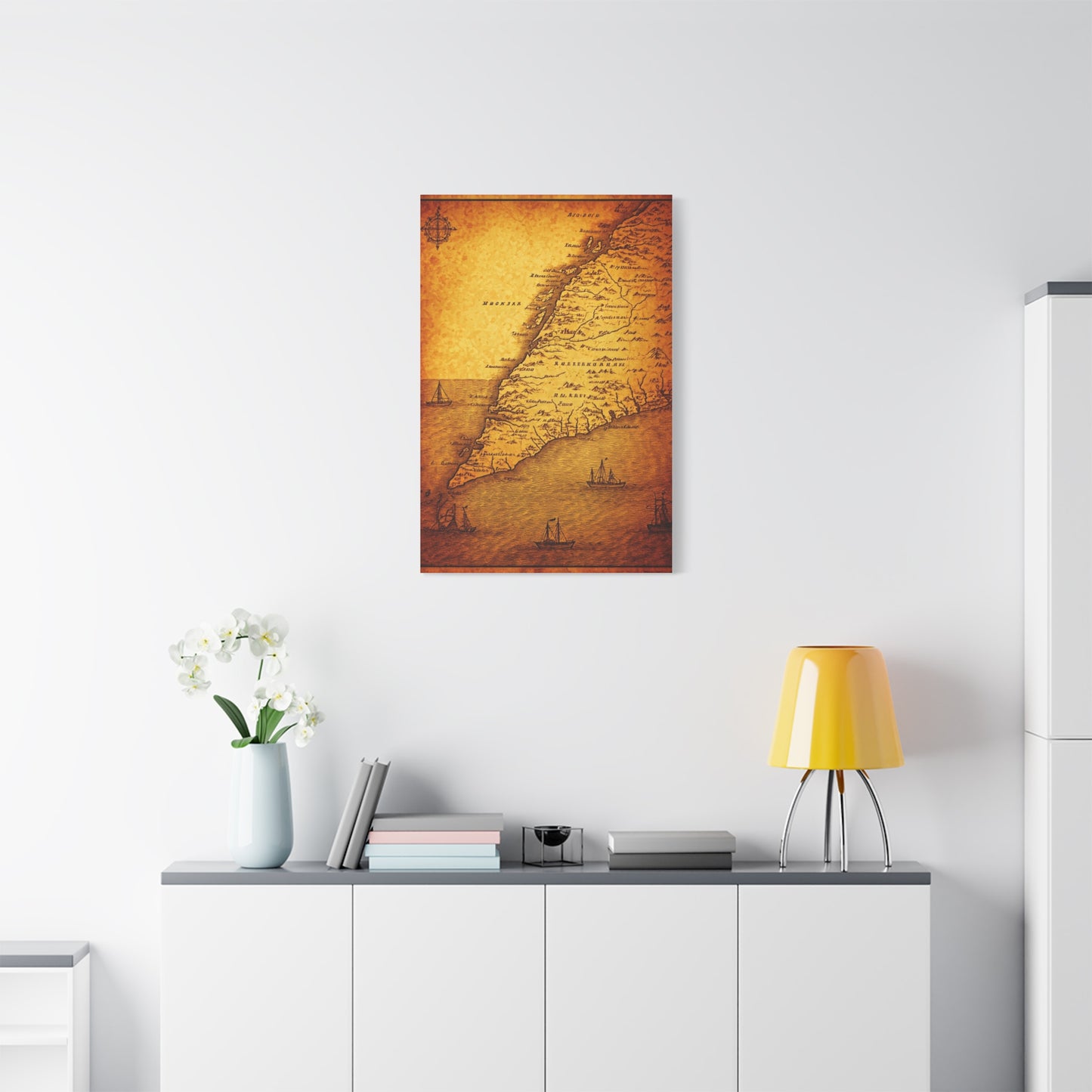 Soft Sepia Classic World Chart Wall Art & Canvas Prints
