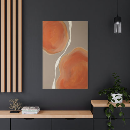 Minimal Tangerine Organic Forms Wall Art & Canvas Print