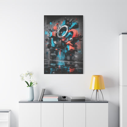 Phygital Abstract Graffiti Composition Street Wall Art & Canvas Print