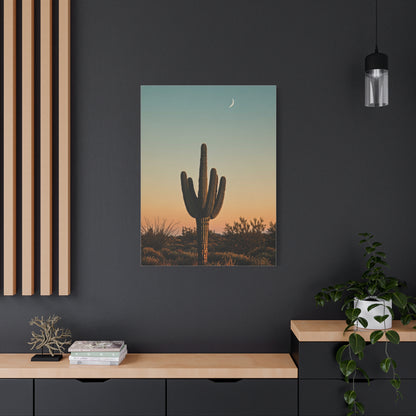 Solitary Saguaro Under Open Desert Sky Wall Art & Canvas Prints